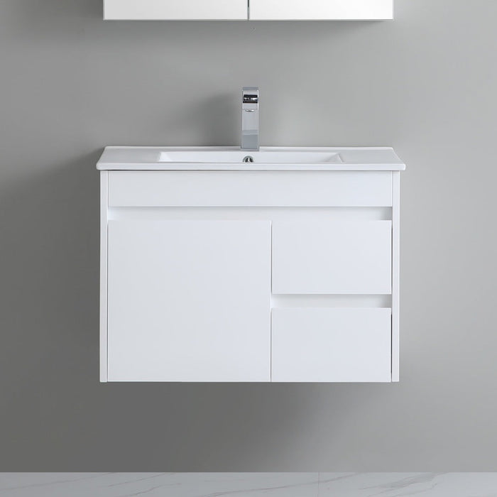 600-750*460mm Bathroom Vanity Standard PVC Gloss White Wall Hung Soft Closing  Vanity - HD reno