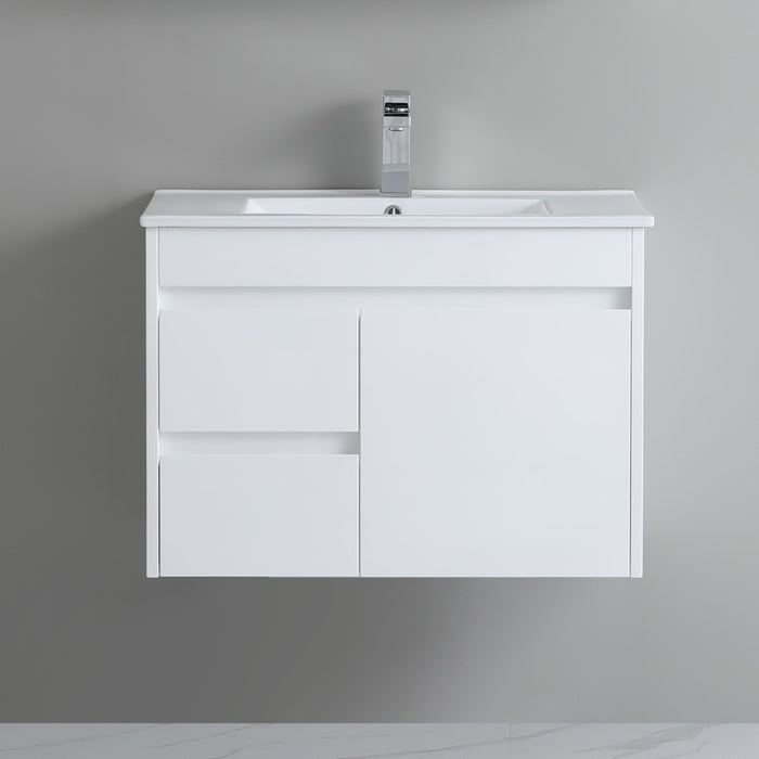 600-750*460mm Bathroom Vanity Standard PVC Gloss White Wall Hung Soft Closing  Vanity - HD reno