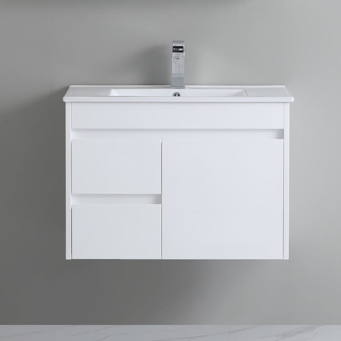 600-750*460mm Bathroom Vanity Standard PVC Gloss White Wall Hung Soft Closing  Vanity - HD reno
