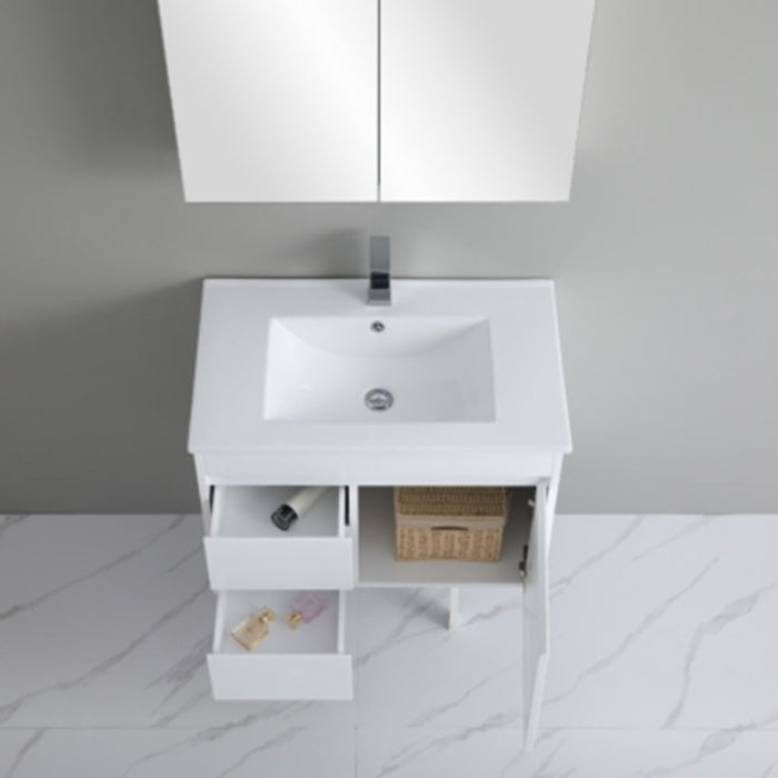 600-750*460mm Bathroom Vanity Standard PVC Gloss White Wall Hung Soft Closing  Vanity - HD reno