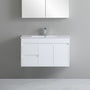 900-1800*460mm Bathroom Vanity Standard PVC Gloss White Wall Hung Vanity - HD reno