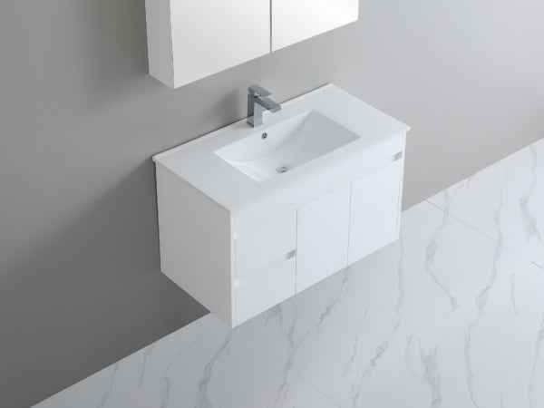 900-1800*460mm Bathroom Vanity Standard PVC Gloss White Wall Hung Vanity