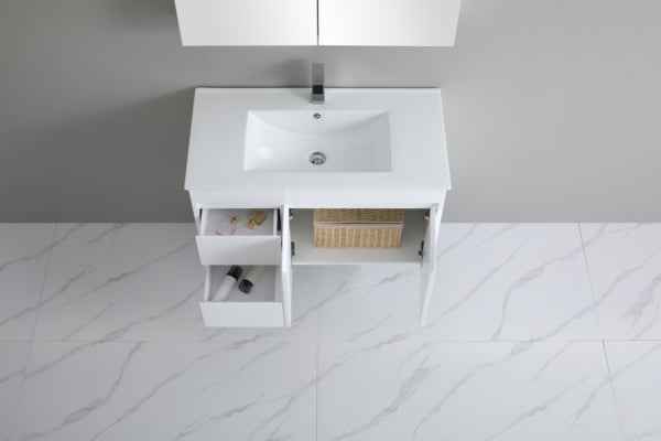 900-1800*460mm Bathroom Vanity Standard PVC Gloss White Wall Hung Vanity