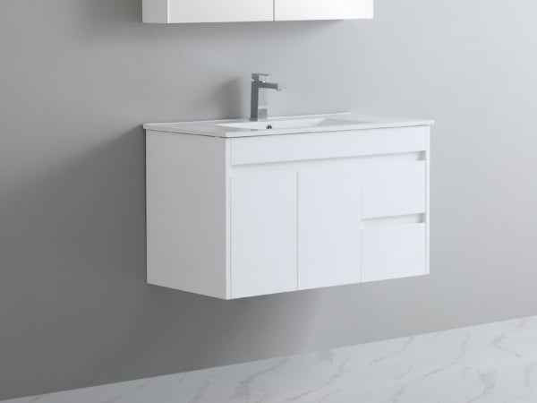 900-1800*460mm Bathroom Vanity Standard PVC Gloss White Wall Hung Vanity