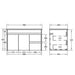 900-1800*460mm Bathroom Vanity Standard PVC Gloss White Wall Hung Vanity
