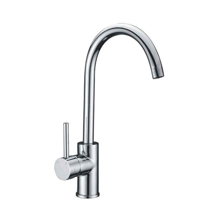 ACL Otus Chrome/Matt Black Pin Lever Gooseneck Sink Mixer