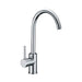 ACL Otus Chrome/Matt Black Pin Lever Gooseneck Sink Mixer
