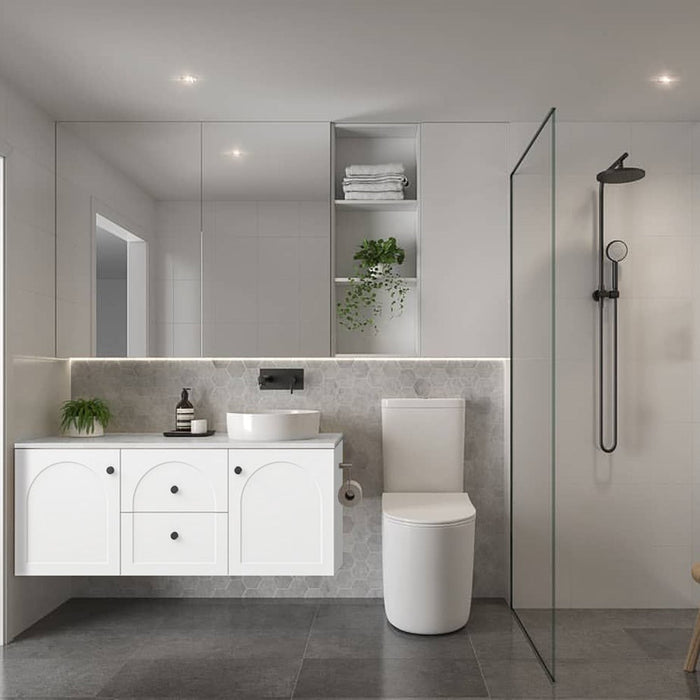 1200*455*560mm Lukka Chester Federation Matt White PVC Wall Hung Vanity