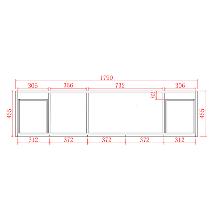 900-1800*460mm Bathroom Vanity Standard PVC Gloss White Wall Hung Vanity
