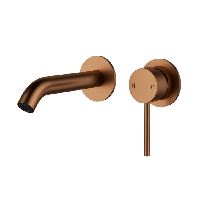 Ikon Otus Slimline Stainless Steel Wall Basin Mixer Only Separate Back Plate Trim Kits