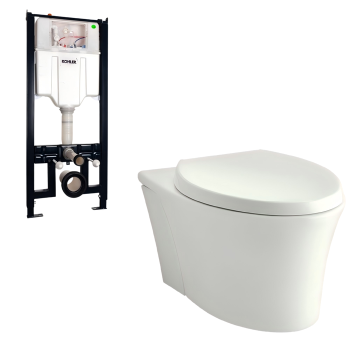 554*385*353mm Kohler Veil Ceramic Gloss White Rimless With C3-255 Bidet Seat Smart Toilet