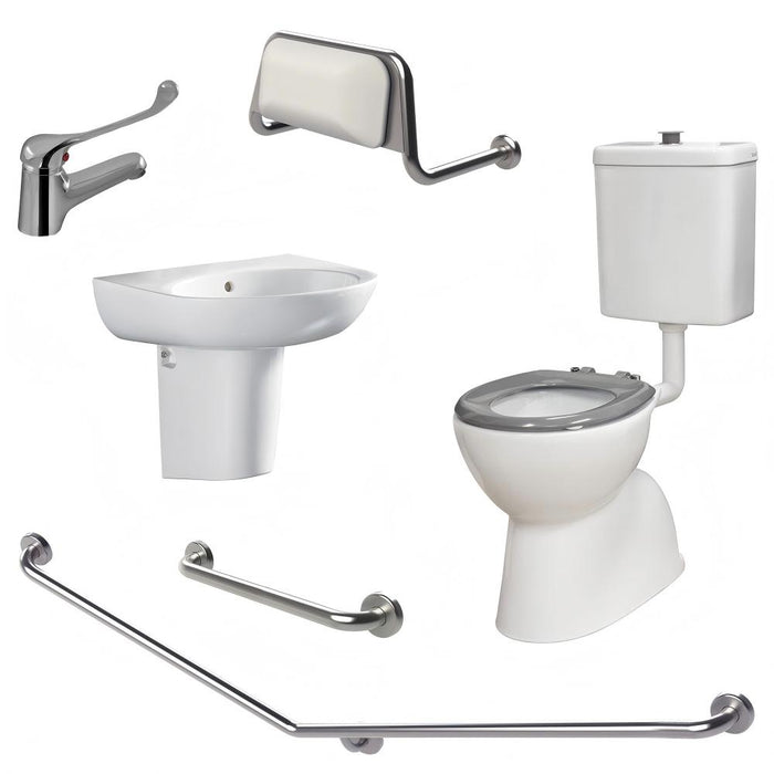 Fienza Accessible Toilet Care Kit With Right-Hand 40° Rail