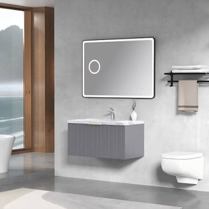 600-1200*460*420mm Roma RC580 Grey Linear Bathroom Cabinet Wall Hung Vanity