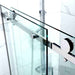 870-1180x2000mm Sliding L Shape Frameless Brushed Nickel 10mm Glass Embedded Circle Handle Shower Screens