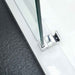870-1180x2000mm Sliding L Shape Frameless Brushed Nickel 10mm Glass Embedded Circle Handle Shower Screens