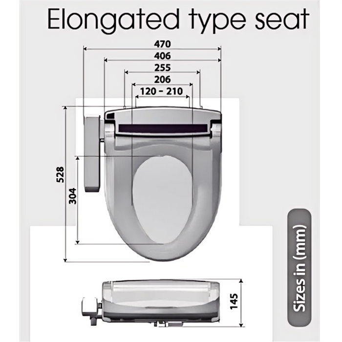 Eco Bidet R500 Mid-Range Retrofit Bidet Smart Toilet Seat Cover