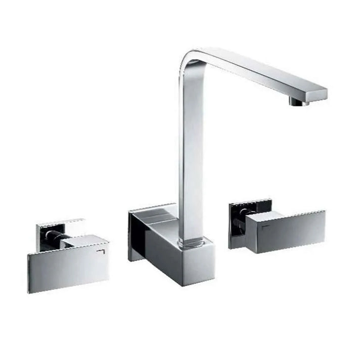 Avia Chrome Square 1/4 Turn Spa/Sink Wall Set