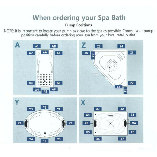 1800*1100*500mm Quadrato Spa Bath Tub 22 jets White Acrylic drop in - HD reno
