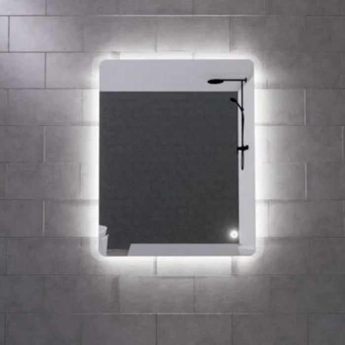 500-1500*45mm ABS S3 Three Color Lights Backlit Rectangle Square With Defogging Function Easy Hook LED Mirror