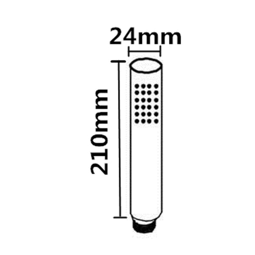 Round Single Function Black Brass Handheld Shower - HD reno