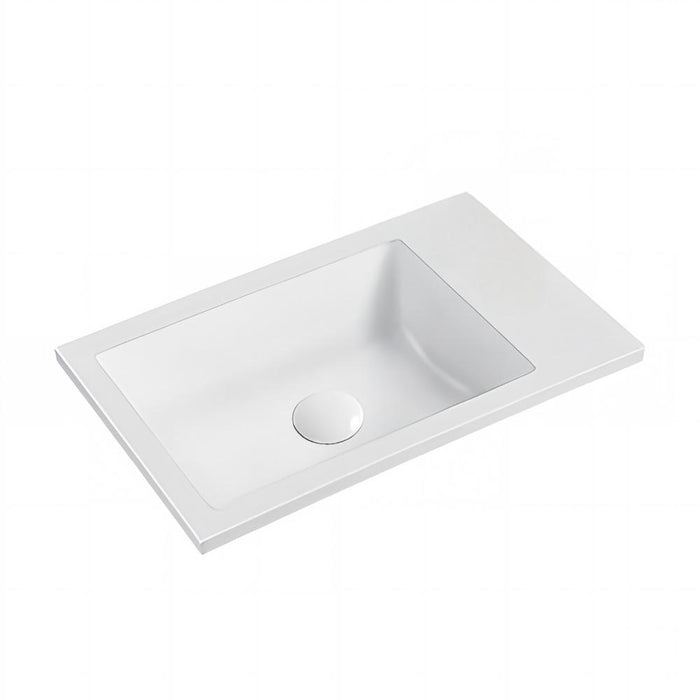 450*245*540mm Avia York Matt White Fluted Wall Hung Vanity With Ceramic Top