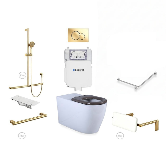 Disable Plus Package 40° Without Basin & Mixer Premium Finish Upgrade - Left Hand