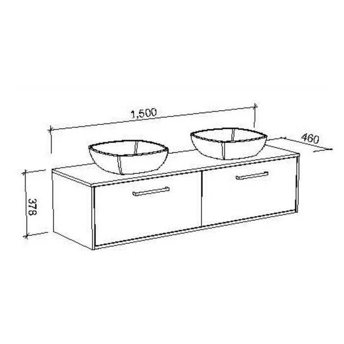 TIMBERLINE DELAWARE CUSTOM WALL HUNG VANITY (ALL SIZING)
