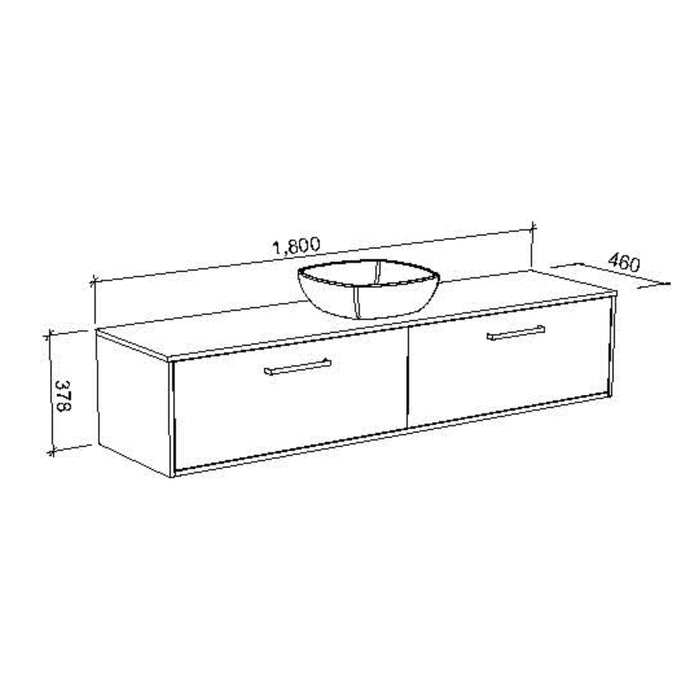 TIMBERLINE DELAWARE CUSTOM WALL HUNG VANITY (ALL SIZING)