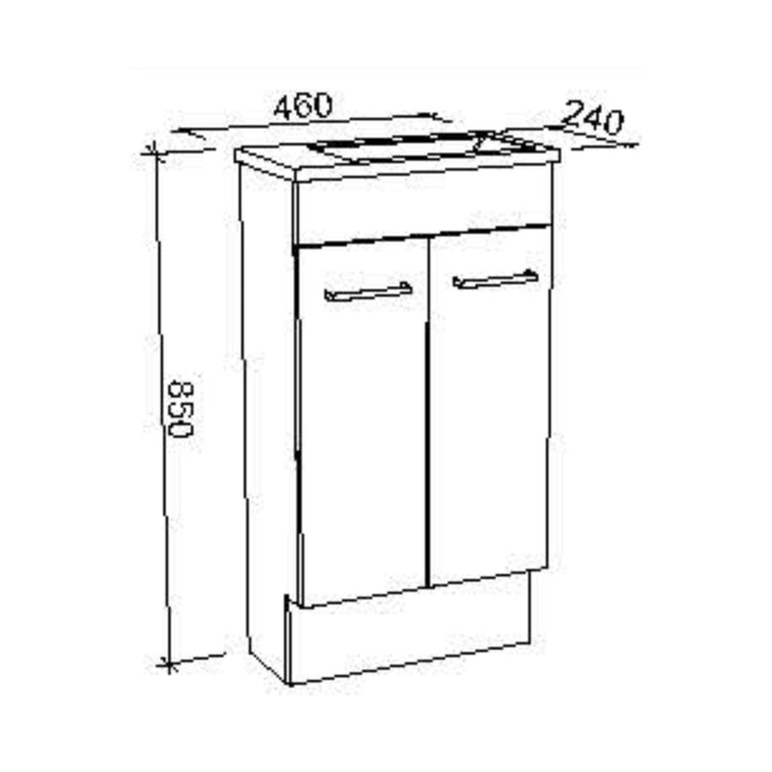 TIMBERLINE ENSUITE SPACE SAVING SINGLE BOWL CUSTOM FLOOR STANDING VANITY