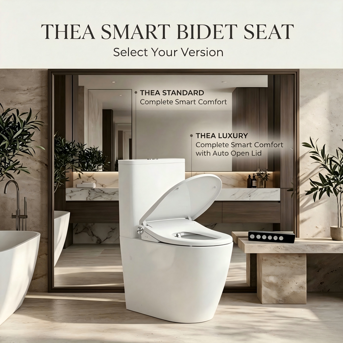 655*375*870mm Lafeme Thea Standard/Luxury Vega Rimless Tornado Back To Wall Smart Toilet Suite With Extra Height