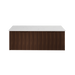 600-1500*450*400mm ABS Vienna Brown Oak MR Melamined Board Panel With PVC Coating Fluted Wall Hung Vanity - HD reno