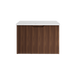 600-1500*450*400mm ABS Vienna Brown Oak MR Melamined Board Panel With PVC Coating Fluted Wall Hung Vanity - HD reno