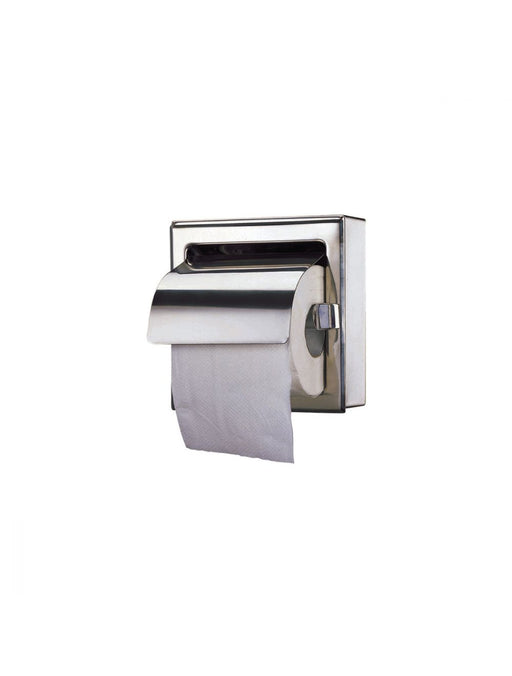 Single Double Stainless Steel Toilet Roll Holder with Hood - HD reno
