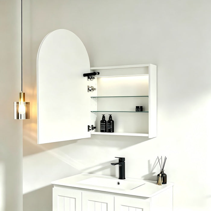 600*900mm Poseidon LED Olivia Arch Copper-free Polyurethane Shaving Cabinet