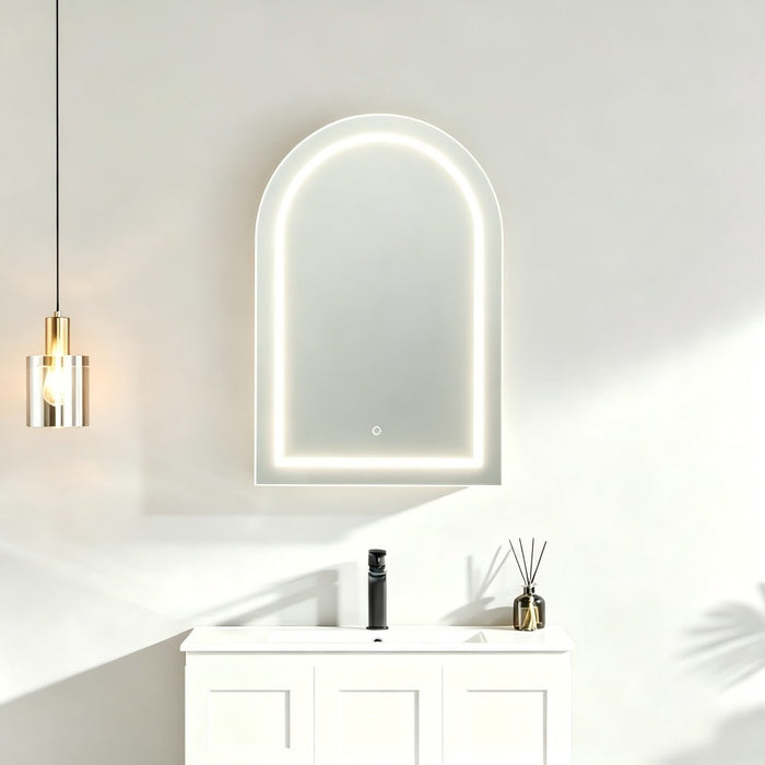 600*900mm Poseidon LED Olivia Arch Copper-free Polyurethane Shaving Cabinet