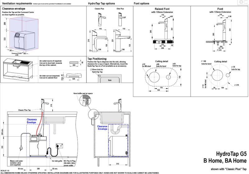 HydroTap G5 BCHA40 4-in-1 Classic tap with Classic Mixer Chrome